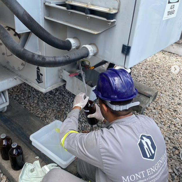 Coleta e análise de óleo de transformadores de 69kV — Santana Textiles